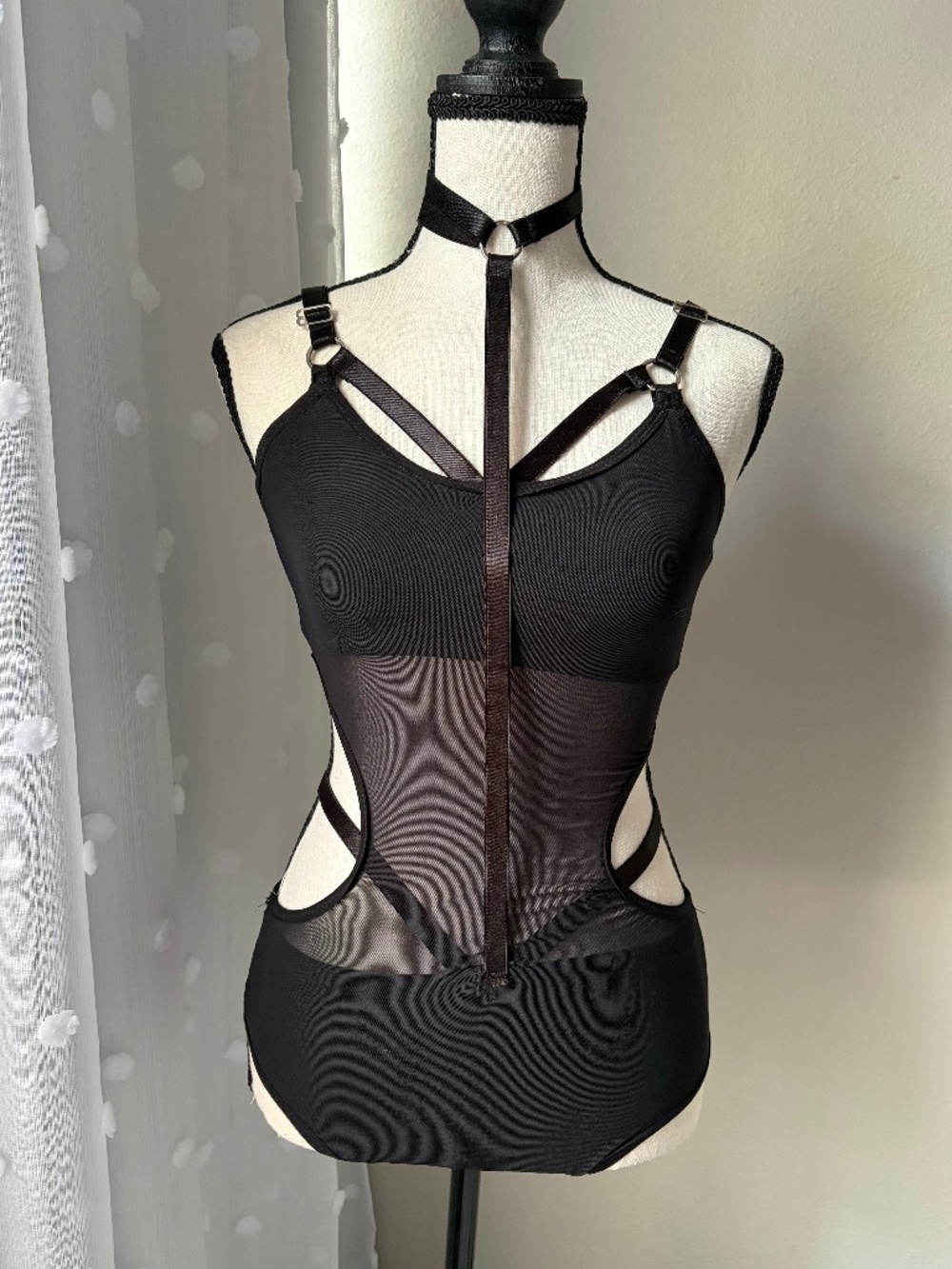 Black Mesh Bodysuit